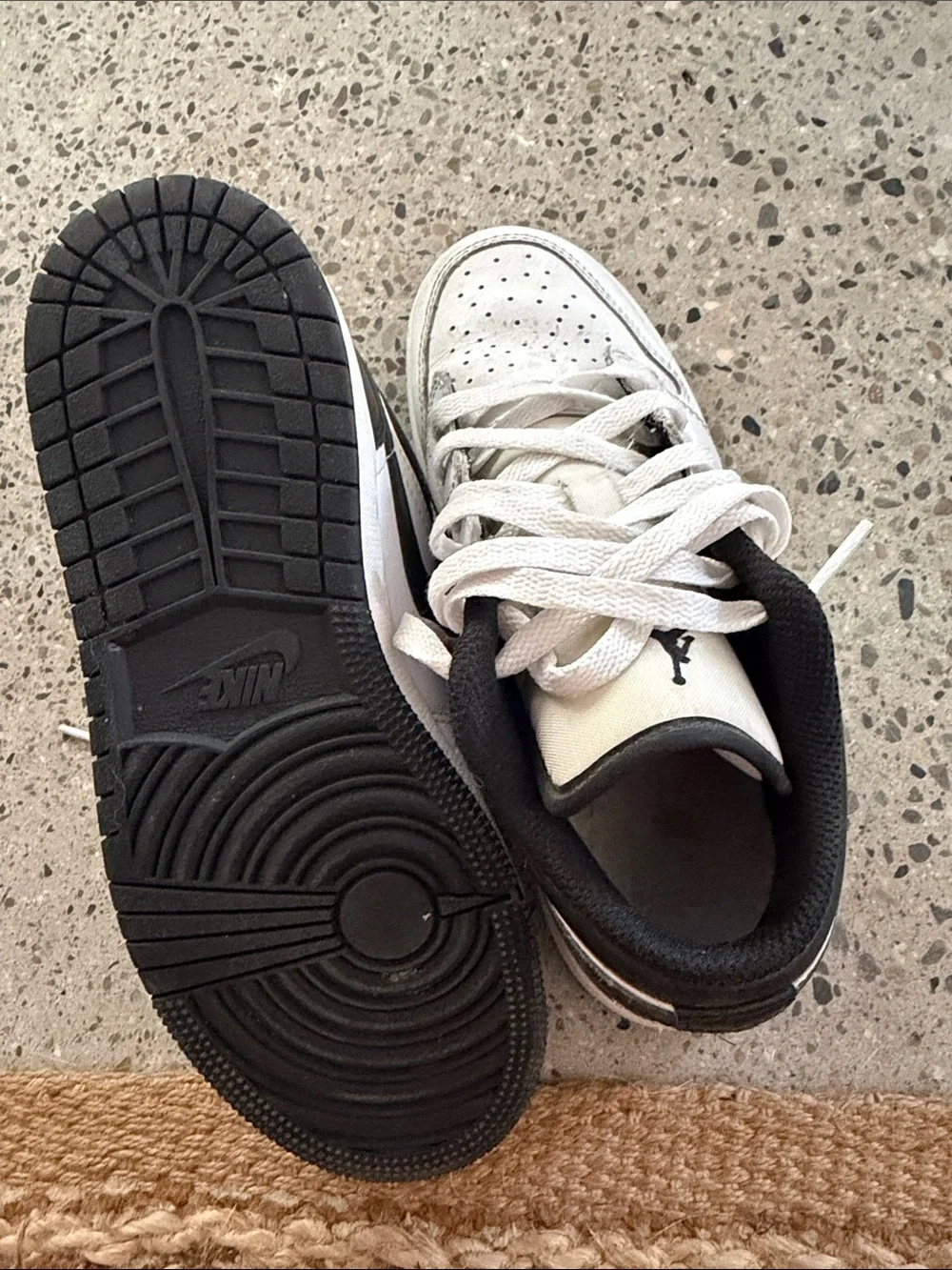 Nike Jordans size 4y Kids White and Black